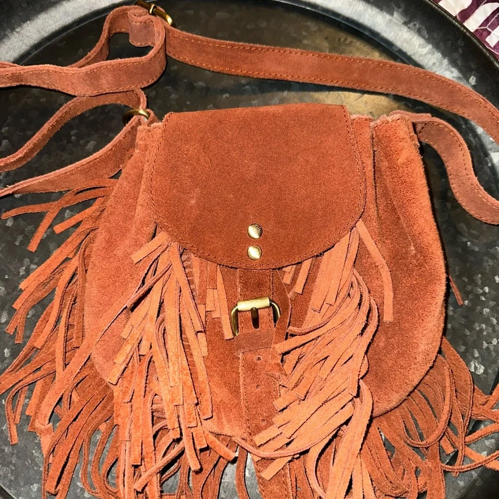 Ecote suede fring bag - Picture 2 of 5